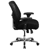 HERCULES Series 24/7 Intensive Use Big & Tall 500 lb. Rated Black Mesh Executive Ergonomic Office Chair with Ratchet Back, GO-99-3-GG