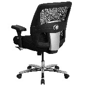 HERCULES Series 24/7 Intensive Use Big & Tall 500 lb. Rated Black Mesh Executive Ergonomic Office Chair with Ratchet Back, GO-99-3-GG