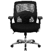HERCULES Series 24/7 Intensive Use Big & Tall 500 lb. Rated Black Mesh Executive Ergonomic Office Chair with Ratchet Back, GO-99-3-GG