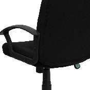 Mid-Back Black Fabric Executive Swivel Office Chair with Nylon Arms, GO-ST-6-BK-GG