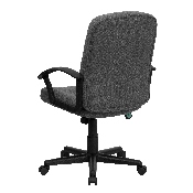 Mid-Back Gray Fabric Executive Swivel Office Chair with Nylon Arms, GO-ST-6-GY-GG