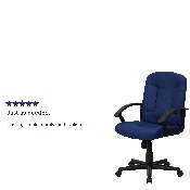 Mid-Back Navy Fabric Executive Swivel Office Chair with Nylon Arms, GO-ST-6-NVY-GG