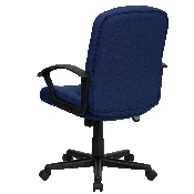 Mid-Back Navy Fabric Executive Swivel Office Chair with Nylon Arms, GO-ST-6-NVY-GG