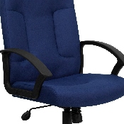Mid-Back Navy Fabric Executive Swivel Office Chair with Nylon Arms, GO-ST-6-NVY-GG