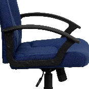 Mid-Back Navy Fabric Executive Swivel Office Chair with Nylon Arms, GO-ST-6-NVY-GG