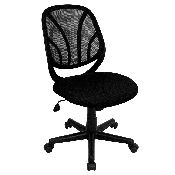 Y-GO Office Chair Mid-Back Black Mesh Swivel Task Office Chair, GO-WY-05-GG