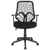 Salerno Series High Back Black Mesh Office Chair with Arms, GO-WY-193A-A-BK-GG
