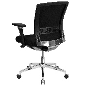 HERCULES Series 24/7 Intensive Use 300 lb. Rated Black Fabric Multifunction Ergonomic Office Chair with Seat Slider, GO-WY-85-6-GG