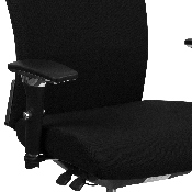 HERCULES Series 24/7 Intensive Use 300 lb. Rated Black Fabric Multifunction Ergonomic Office Chair with Seat Slider, GO-WY-85-6-GG