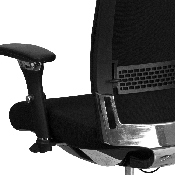 HERCULES Series 24/7 Intensive Use 300 lb. Rated Black Fabric Multifunction Ergonomic Office Chair with Seat Slider, GO-WY-85-6-GG