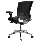 HERCULES Series 24/7 Intensive Use 300 lb. Rated Black LeatherSoft Multifunction Ergonomic Office Chair with Seat Slider, GO-WY-85-7-GG