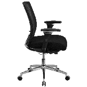 HERCULES Series 24/7 Intensive Use 300 lb. Rated Black Mesh Multifunction Ergonomic Office Chair with Seat Slider, GO-WY-85-8-GG