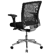 HERCULES Series 24/7 Intensive Use 300 lb. Rated Black Mesh Multifunction Ergonomic Office Chair with Seat Slider, GO-WY-85-8-GG