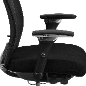 HERCULES Series 24/7 Intensive Use 300 lb. Rated Black Mesh Multifunction Ergonomic Office Chair with Seat Slider, GO-WY-85-8-GG