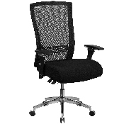 HERCULES Series 24/7 Intensive Use 300 lb. Rated Black Mesh Multifunction Ergonomic Office Chair with Seat Slider, GO-WY-85H-GG, GO-WY-85H-GG