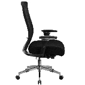 HERCULES Series 24/7 Intensive Use 300 lb. Rated Black Mesh Multifunction Ergonomic Office Chair with Seat Slider, GO-WY-85H-GG, GO-WY-85H-GG