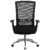 HERCULES Series 24/7 Intensive Use 300 lb. Rated Black Mesh Multifunction Ergonomic Office Chair with Seat Slider, GO-WY-85H-GG, GO-WY-85H-GG