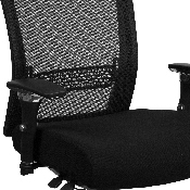 HERCULES Series 24/7 Intensive Use 300 lb. Rated Black Mesh Multifunction Ergonomic Office Chair with Seat Slider, GO-WY-85H-GG, GO-WY-85H-GG