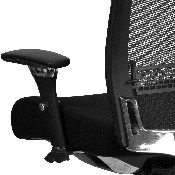 HERCULES Series 24/7 Intensive Use 300 lb. Rated Black Mesh Multifunction Ergonomic Office Chair with Seat Slider, GO-WY-85H-GG, GO-WY-85H-GG