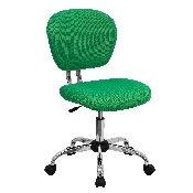 Mid-Back Bright Green Mesh Padded Swivel Task Office Chair with Chrome Base, H-2376-F-BRGRN-GG
