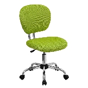 Mid-Back Apple Green Mesh Padded Swivel Task Office Chair with Chrome Base, H-2376-F-GN-GG