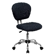Mid-Back Gray Mesh Padded Swivel Task Office Chair with Chrome Base, H-2376-F-GY-GG