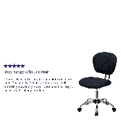 Mid-Back Gray Mesh Padded Swivel Task Office Chair with Chrome Base, H-2376-F-GY-GG
