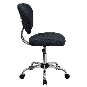 Mid-Back Gray Mesh Padded Swivel Task Office Chair with Chrome Base, H-2376-F-GY-GG
