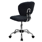 Mid-Back Gray Mesh Padded Swivel Task Office Chair with Chrome Base, H-2376-F-GY-GG