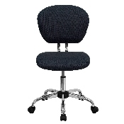 Mid-Back Gray Mesh Padded Swivel Task Office Chair with Chrome Base, H-2376-F-GY-GG