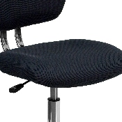 Mid-Back Gray Mesh Padded Swivel Task Office Chair with Chrome Base, H-2376-F-GY-GG