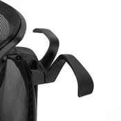 Ergonomic Mesh Office Chair with Synchro-Tilt, Pivot Adjustable Headrest, Lumbar Support, Coat Hanger and Adjustable Arms in Black, H-2809-1KY-BK-GG