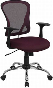 Mid-Back Mesh Office/Poker Chair with Chrome Finished Base, AGS-8369F