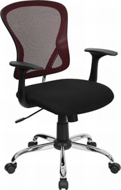 Mid-Back Mesh Office/Poker Chair with Chrome Finished Base, AGS-8369F