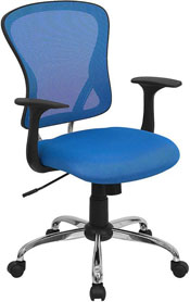 Mid-Back Mesh Office/Poker Chair with Chrome Finished Base, AGS-8369F