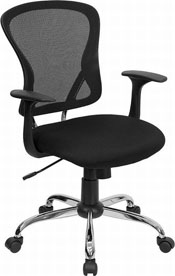 Mid-Back Mesh Office/Poker Chair with Chrome Finished Base, AGS-8369F