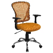 Mid-Back Mesh Office/Poker Chair with Chrome Finished Base, AGS-8369F
