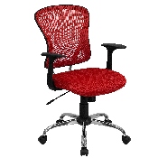 Mid-Back Mesh Office/Poker Chair with Chrome Finished Base, AGS-8369F