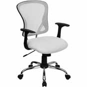 Mid-Back Mesh Office/Poker Chair with Chrome Finished Base, AGS-8369F