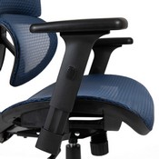 Ergonomic Mesh Office Chair with 2-to-1 Synchro-Tilt, Adjustable Headrest, Lumbar Support, and Adjustable Pivot Arms in Blue, H-LC-1388F-1K-BL-GG