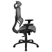 Ergonomic Mesh Office Chair with 2-to-1 Synchro-Tilt, Adjustable Headrest, Lumbar Support, and Adjustable Pivot Arms in Gray, H-LC-1388F-1K-GY-GG