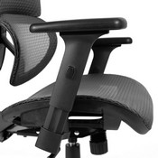 Ergonomic Mesh Office Chair with 2-to-1 Synchro-Tilt, Adjustable Headrest, Lumbar Support, and Adjustable Pivot Arms in Gray, H-LC-1388F-1K-GY-GG