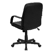 Mid-Back Black Glove Vinyl Executive Swivel Office Chair with Arms, H8020-GG