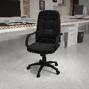 High Back Black Glove Vinyl Executive Swivel Office Chair with Arms, H8021-GG