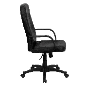 High Back Black Glove Vinyl Executive Swivel Office Chair with Arms, H8021-GG