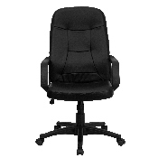 High Back Black Glove Vinyl Executive Swivel Office Chair with Arms, H8021-GG