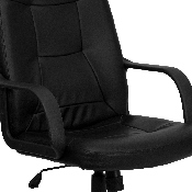 High Back Black Glove Vinyl Executive Swivel Office Chair with Arms, H8021-GG