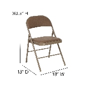 HERCULES Series Double Braced Beige Vinyl Folding Chair, HA-F003D-BGE-GG