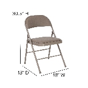 HERCULES Series Double Braced Gray Vinyl Folding Chair, HA-F003D-GY-GG