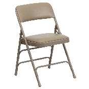 HERCULES Series Curved Triple Braced & Double Hinged Beige Vinyl Metal Folding Chair, HA-MC309AV-BGE-GG